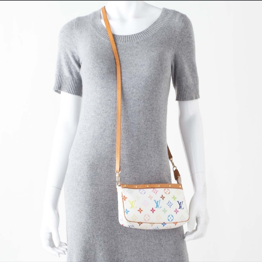 louis vuitton White multicolor pochette takashi murakami Crossbody - Picture 14 of 16